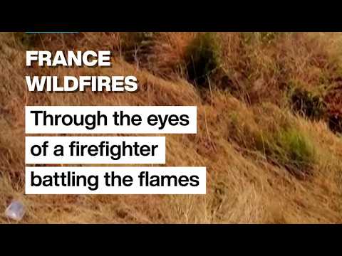 Firefighter films wildfire using smart glasses in France's Gironde • FRANCE 24 English
