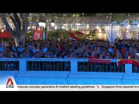 Football fans in Singapore throng community hubs, F&B outlets to watch World Cup final