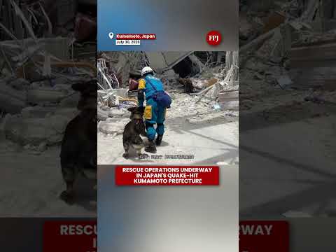 Japan Earthquake Rescue Operations Underway in Kumamoto Prefecture