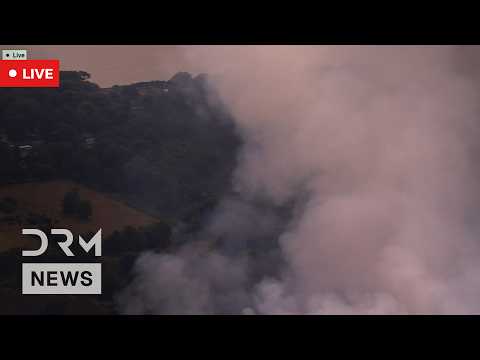 LIVE: Aerial Views of Dunwich Heath Wildfire as Homes & Holiday Park Evacuated | DRM News | AL1G