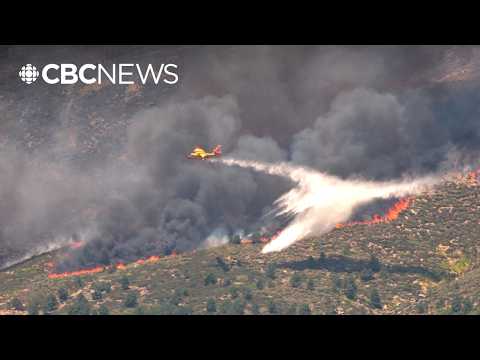 Over 250,000 people evacuate as wildfires threaten parts of France, Spain