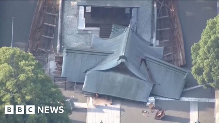 The moment Tuesday's powerful earthquake hit Japan