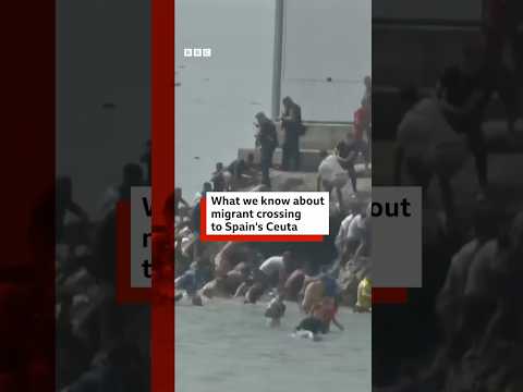 Thousands of migrants cross into Spain's North African territory. #Ceuta #Migration #BBCNews