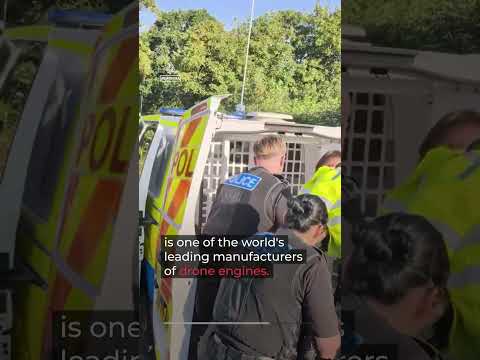 UK police arrest activists at Israeli-owned drone engine plant | AJ #shorts