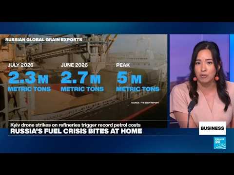 Ukraine strikes halt shipping on key wheat route as Russian fuel crisis deepens • FRANCE 24 English
