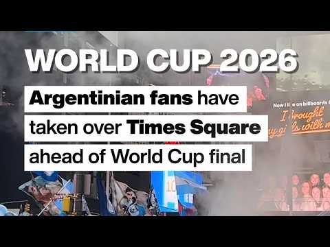 World Cup 2026: Argentinian fans have taken over Times Square • FRANCE 24 English