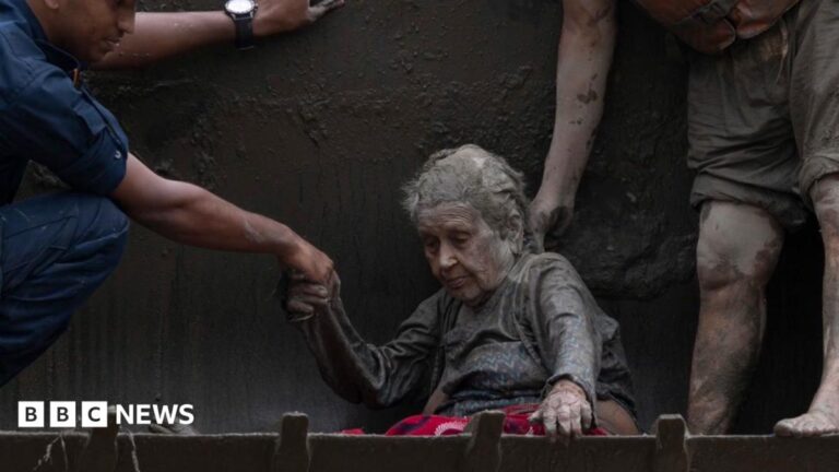 97-year-old woman rescued after Nepali floods looked like'a warrior'