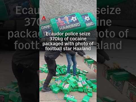 Ecuador police seize 370kg of cocaine packaged with football star Haaland's face