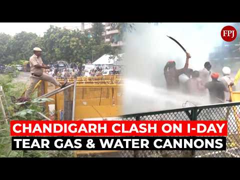 I-Day Clash In Chandigarh: Qaumi Insaaf Morcha Protesters Confront Police