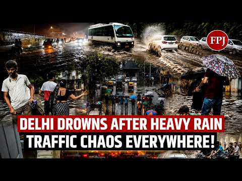 LIVE: Delhi Rain Updates | Heavy Waterlogging, Traffic Jams & Flooded Roads Across the City