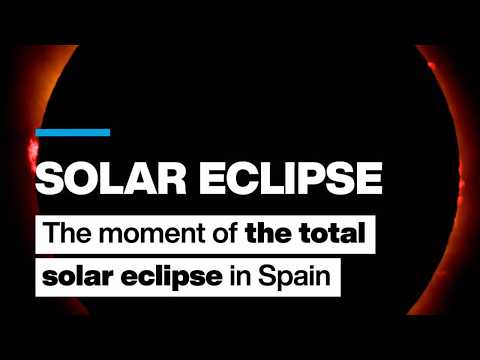 The moment of the total solar eclipse in Spain • FRANCE 24 English