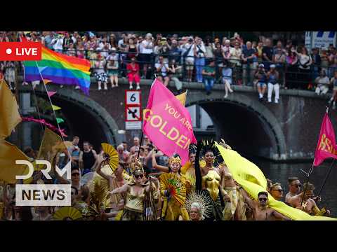 World Pride 2026 LIVE: World Iconic Canal Parade Floats Cruise Through Amsterdam | AQ1G