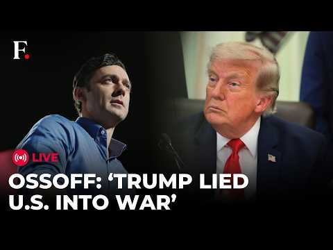 JON OSSOFF LIVE:'Took Us To War On Lies' US Senator Ossoff Slams Trump for Iran War
