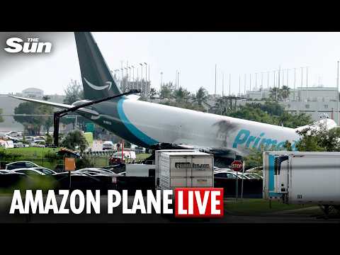 LIVE: Emergency crews at Miami airport after Amazon plane crash leaves five dead
