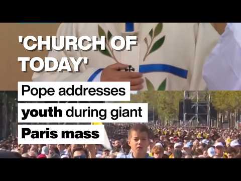 Pope Leo XIV addresses youth at giant Paris Mass • FRANCE 24 English