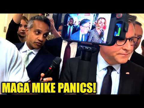 Sad Mike Johnson MELTS DOWN As Reporters Confront Him Over THIS