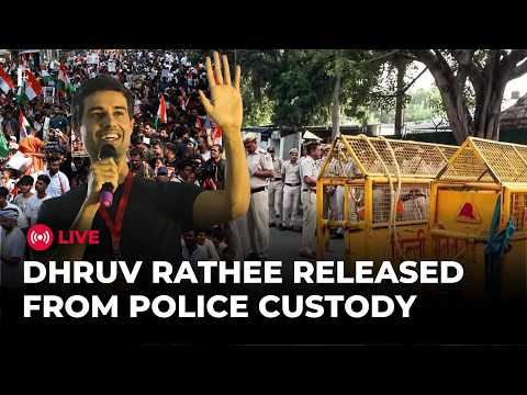 Dhruv Rathee Released After Detention, Police Warn of Further Action | PROTEST LIVE