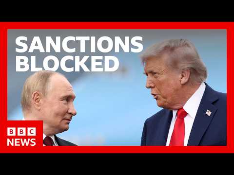 Donald Trump waives Russia sanctions as row with Zelensky intensifies | BBC News