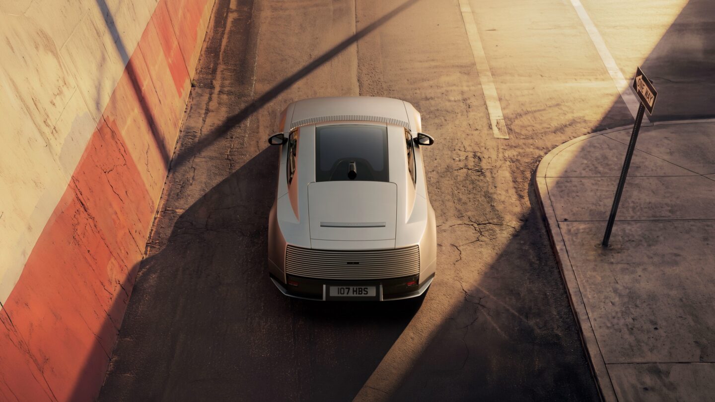 Jaguar Type 01 from above and behind.