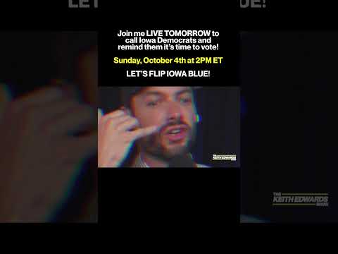 Join us live tomorrow to help FLIP IOWA BLUE!