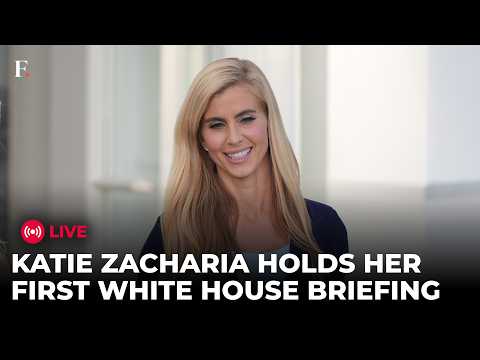 Katie Zacharia LIVE: First White House Briefing Turns Dramatic For Trump's New Press Secy