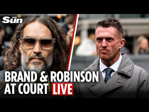 LIVE: Tommy Robinson and Russell Brand arrive for trials at Southwark Crown Court