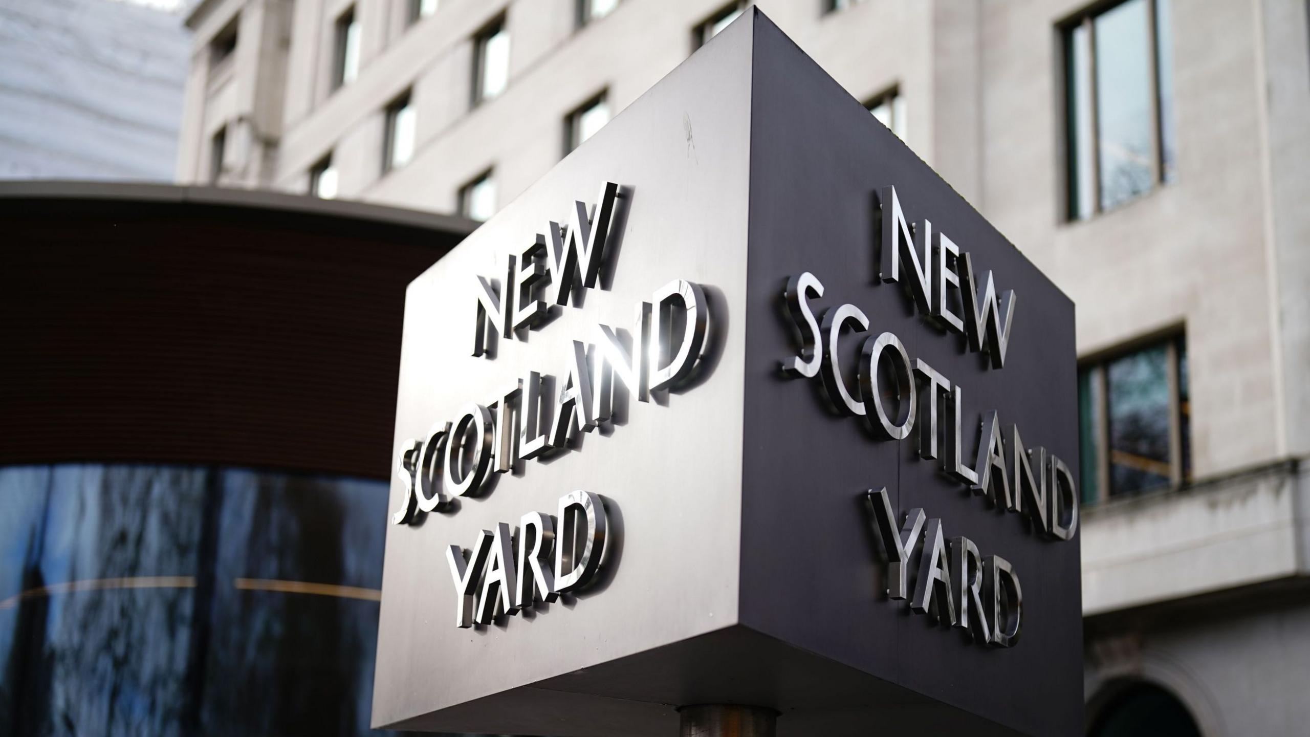 The Scotland Yard sign in London