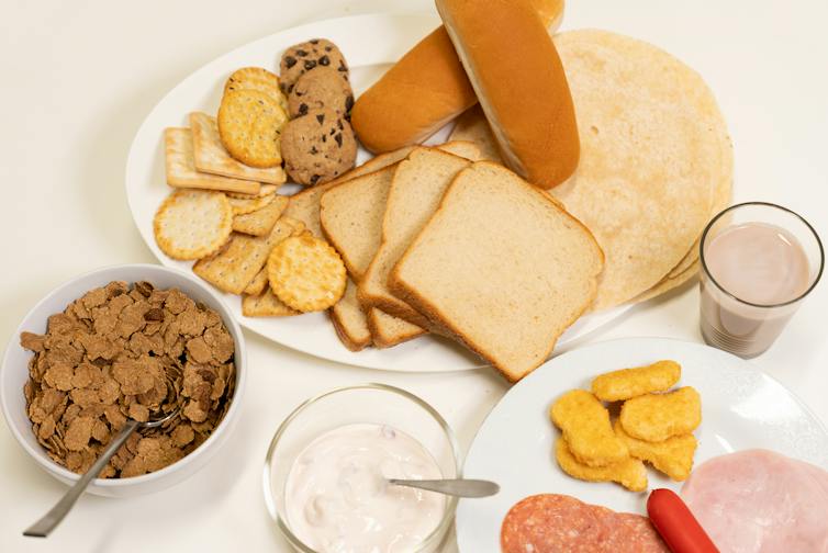 Examples of ultra processed foods include many supermarket breads, cured meats and some breakfast cereals.