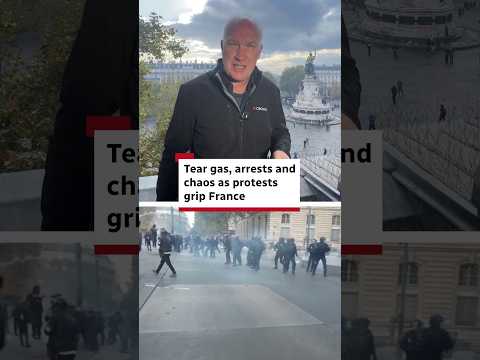 Tear gas, arrests and chaos as protests grip France